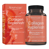 Reserveage Beauty Collagen Replenish bottle close-up for radiant skin