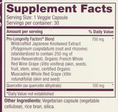 Reserveage Beauty Resveratrol capsules in a vegan bottle for daily immune support