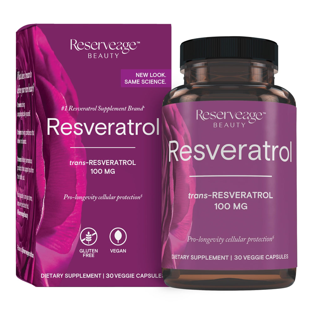 Reserveage Beauty resveratrol bottle for daily antioxidant support