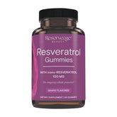 Reserveage Beauty Resveratrol gummies bottle on shelf signaling daily antioxidant support