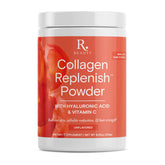 Reserveage Nutrition Beauty Collagen Replenish bottle shows no-taste formula for easy mixing.