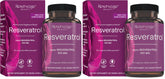 Reserveage Nutrition Beauty Resveratrol bottle front offering antioxidant support.