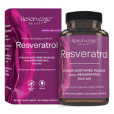 Reserveage Nutrition Resveratrol bottle front for daily antioxidant support