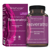 Reserveage Resveratrol bottle for vegan antioxidant support.