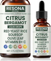 Resona Official red yeast rice cleanse bottle with citrus bergamot for daily wellness