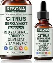Resona Official red yeast rice cleanse bottle with citrus bergamot for daily wellness