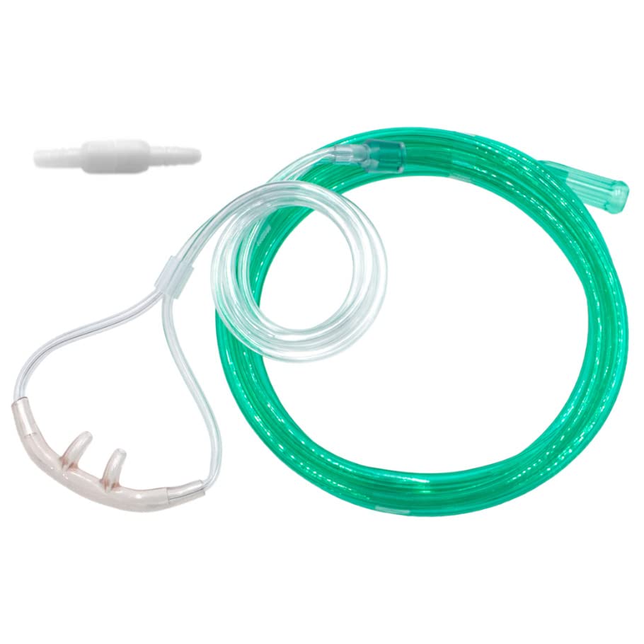 ResOne Salter-Style oxygen cannula with 25ft tubing and swivel connectors for comfortable home use.