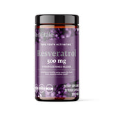 ResVitale Resveratrol 500mg bottle for daily antioxidant support.