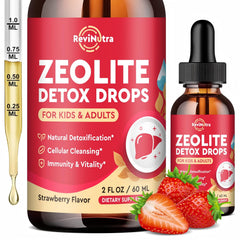 ReviNutra Zeolite Detox bottle for daily detox support.