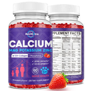 ReviNutra Calcium Potassium Magnesium Gummies bottle front view for daily bone support
