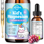 ReviNutra Kids magnesium glycinate drops bottle pour supports a calm evening routine