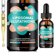 ReviNutra liposomal glutathione bottle highlights enhanced delivery for daily wellness and immune support.
