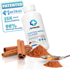 REVITALIZE Liquid Collagen bottle pour highlighting ease of use