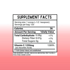 Measuring scoop portion illustrates precise, customizable vitamin C intake