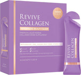Revive Collagen Menopause drink bottle close-up for daily beauty support