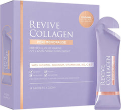 Revive Collagen Menopause Drink bottle for daily peri-menopause routine.