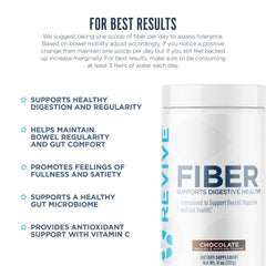 Revive MD Fiber bottle close up label showcases clean filler free formula