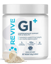 Revive MD GI Plus bottle label highlighting gut health support and gluten-free promise