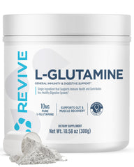Revive MD Gut L-Glutamine powder bottle for recovery and gut health