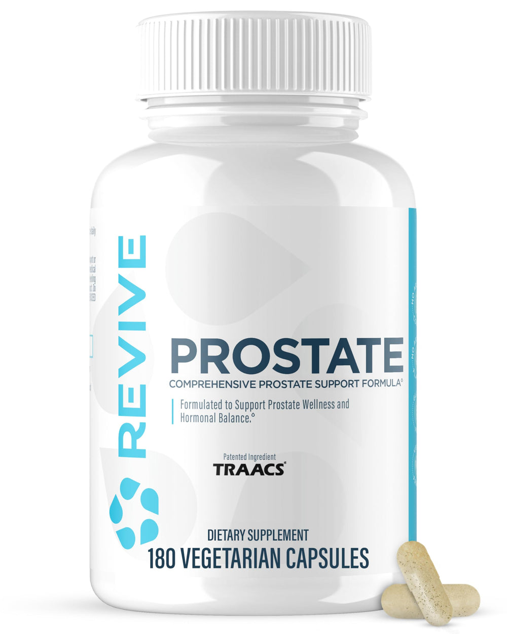 Revive MD Prostate bottle front view for daily wellness support.