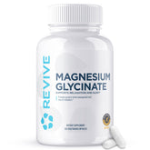 Revive MD Pure Magnesium Glycinate 200mg bottle promotes relaxation and calm evenings.