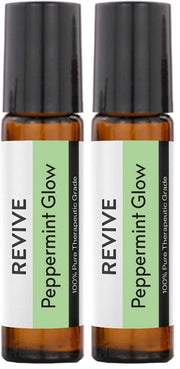 Revive Peppermint Glow Roll-On bottle for on-the-go cooling tingle.