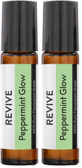 Revive Peppermint Glow Roll-On bottle for on-the-go cooling tingle.