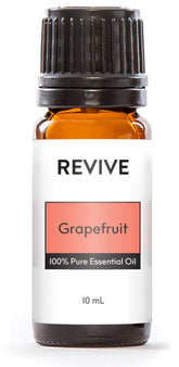 REVIVEEO Grapefruit essential oil bottle for aromatherapy and skincare routines.