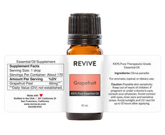 REVIVEEO Grapefruit oil used in skincare routine for a refreshing cleanse.