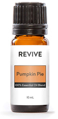 REVIVEEO Pumpkin Pie bottle closeup showing warm spice notes for calming ambience