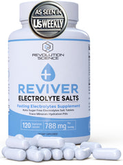 REVIVER Superior Absorption Electrolyte Pills bottle supports rapid hydration for workouts
