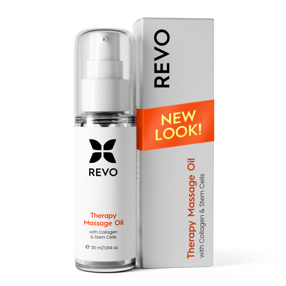 REVOMADIC REVO anti cellulite massage oil bottle with collagen for smoother skin