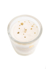 Rewined Champagne scented candle enhances dining ambiance and conversation with friends.