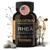 RHEASILVIA Rhea bottle pour highlights premium bovine colostrum for daily immune support