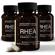 Rheasilvia Rhea Myo-Inositol bottle showing a 30-day supply for balance exploration