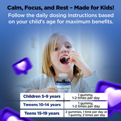 Rhoziva Calm Gummies kids on plate illustrating chewable daily wellness option