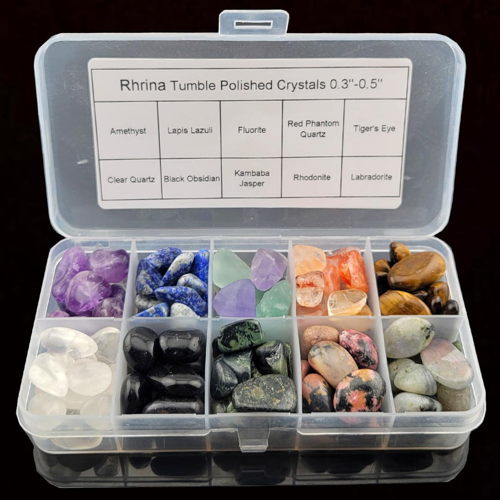 Rhrina rose quartz tumbled chips in soft pink hues for jewelry making and calming decorative accents.
