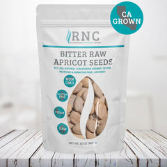 Richardson Nutritional Center California-grown apricot seeds closeup highlighting high nutrient content for daily use.