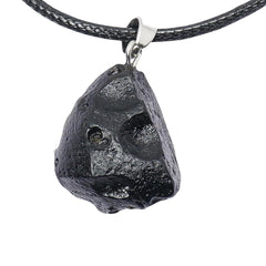 RICHRAIN Moldavite Necklace pendant close-up showing natural green glow for mindful energy