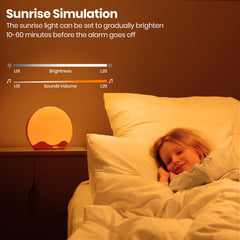 RICIAL Wake Up Light shows bright 10,000 Lux therapy light for focus