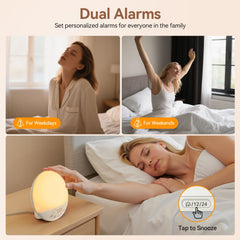 RICIAL Wake Up Light with color temperature options for mood lighting