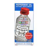 Ricqlès peppermint oil bottle showing digestive support and refreshing aroma.