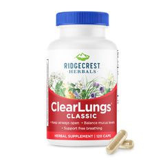 RidgeCrest ClearLungs Classic bottle front view for daily respiratory support