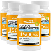 RimTuku Liposomal Luteolin 1500mg bottle boosts bioavailability and antioxidant potential.