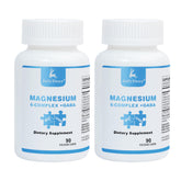 Risabou Sixfold Magnesium Complex bottle front shows vegan capsules for daily energy support.