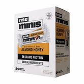 Rise Minis almond honey bar pack, compact protein snack for on-the-go fueling