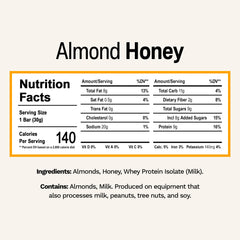 Rise Minis almond honey bar wrap, portable snack for workouts and travel