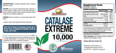 Rise-N-Shine Catalase Extreme ingredients panel highlighting botanicals.
