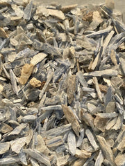 Rise Perspective Blue Kyanite chips suitable for tumbling and jewelry making.