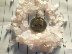 Rise Perspective Pink Rose Quartz closeup texture highlights soft pink hues for crafts.